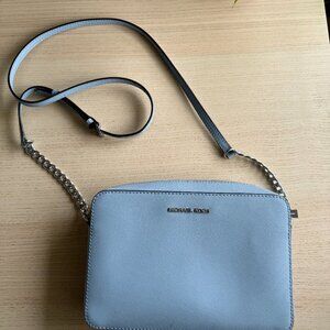 Michael Kors Jet Set Travel Large Crossbody Bag- Pale Blue